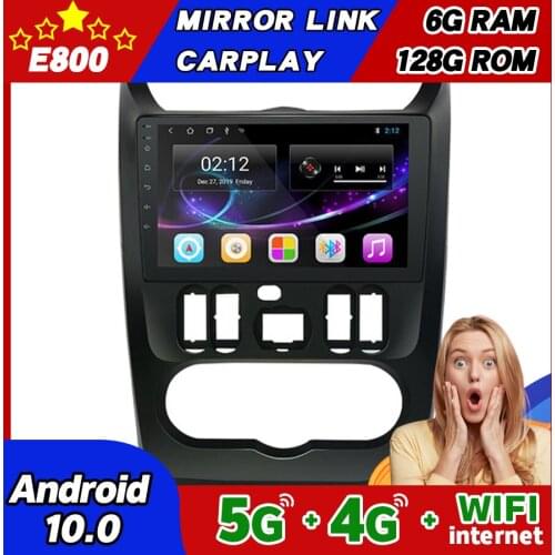 NEW 6GB Ram 128GB Rom Car Radio Navigation GPS For Renault Logan I Sandero Lada Lergus Dacia Duster Android 10 Stereo Head Unit