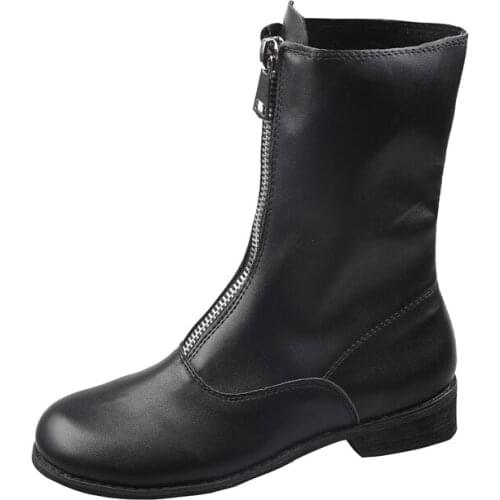 Martin Boots Women Spring And Autumn Single Boots 2019 New Wild Thin Skinny Shoes In The Tube Locomotive British Wind Shoes