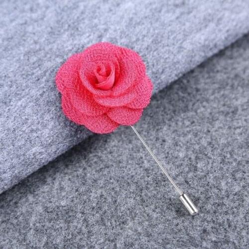 5Pieces/Set Mens Brooch Rose Red Flower Groom Groomsman Boutonniere Wedding Party Prom Man Women Suit Corsage Pin Brooch Flower