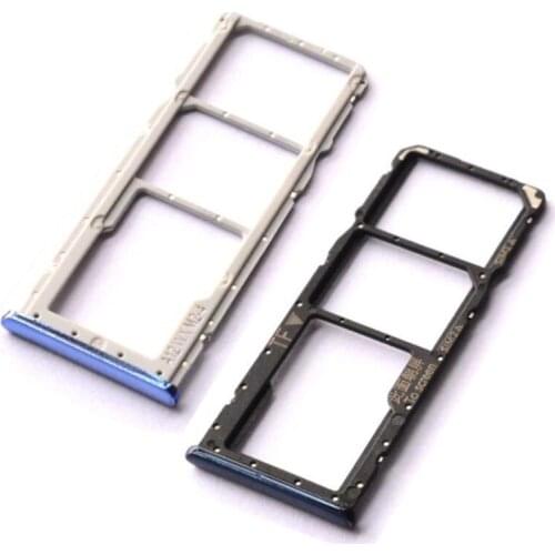 For Huawei Y9 2019 SIM Tray Holder SD Card Reader Slot Adapter Y 9 2019 Sim Card Tray SIM Card Holder Slot Socket Replacement