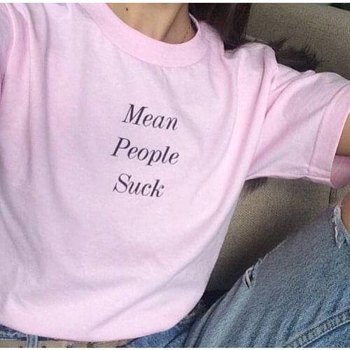 Skuggnas mean people suck tumblr T shirt hipster grunge instagram casual top tees t shirt funny tees aesthetic clothes tops