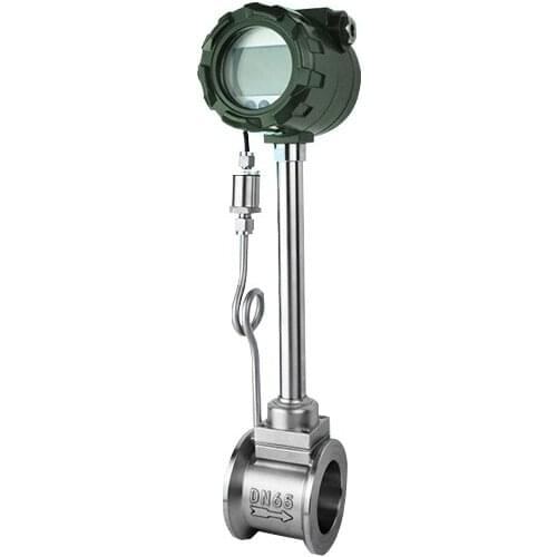 Gas Air 4~20mA Two Wires Output 8.8~55 m3/h Flow Range and DN25 Diameter Flange Connection Vortex Mass Flow Meter