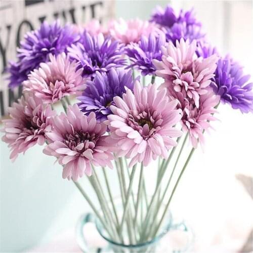 1PC Artificial Flower Gerbera Sun Flowers Home Decoration Fake Flower For Wedding Holiday Gifts 22 Colors