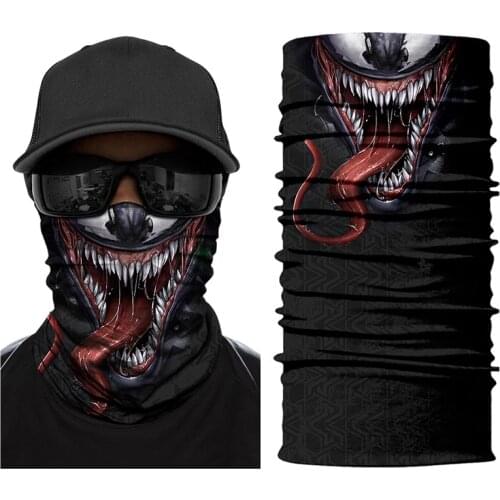 Spider Mask Cycling Face Shield Mascarillas Halloween Balaclava Venom Half Masks Neck Gaiter Buff Tube Scarf Bandana Eddie Brock