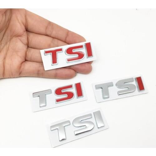 3D TSI Logo Metal Car Styling Emblem Tail Body Badge car sticker for Volkswagen Polo Golf 5 6 7 CC Passat B5 B6 Bora car styling