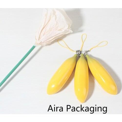 Lovely Empty Plastic Lip balm refillable container 12.1mm Cute Yellow Banana Shape Lipstick Tubes 50pcs/lot
