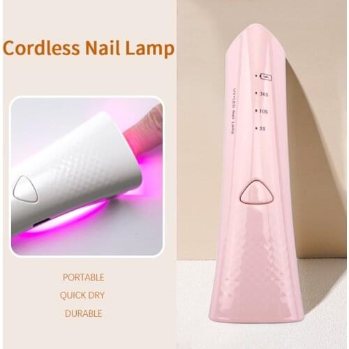 Mini Nail Lamp Dryer 3w Rechargeable Portable UV LED Nail Lamp Machine 3 Timer Curing Polish Glue Portable Nail Light