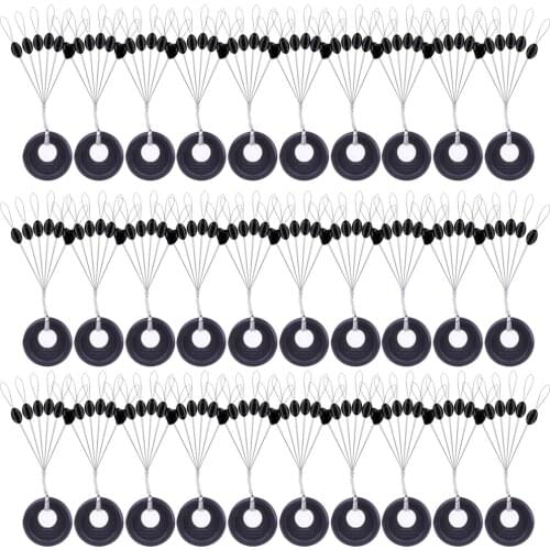 180pcs 30 Group Set Rubber Space Beans Oval Stopper for Sea Carp Fly Fishing Bait Fish Float Tools