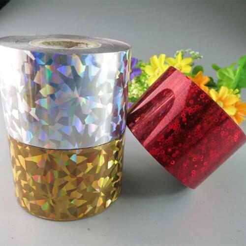 4cm*120 Meters Design Nail Art Supplies Transfer Foil Tips Stickers Decoration Silver Gold DIY Polish Styling Tool Manicure