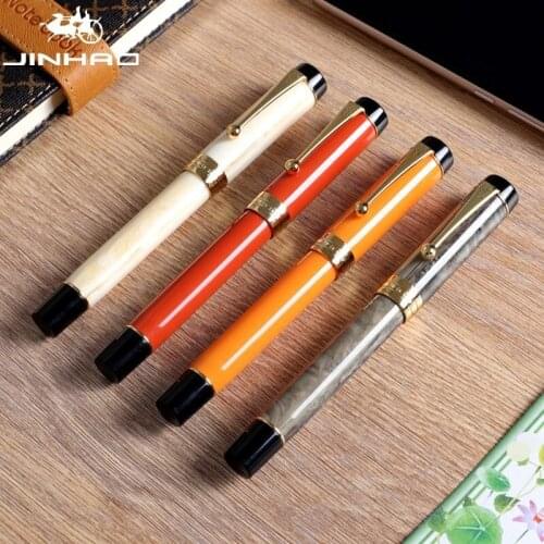 New Jinhao Centennial Resin Mittlere Feder Fullfederhalter Braunrot Fountain Pen Fountain-Pen Pens School Office Supplies Gift