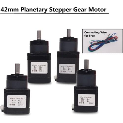 High Torque 42mm Planetary Stepper Motor With Gearbox Integrated Reducer Machine Speed Ratio 5.18 Two Phase Four Wire