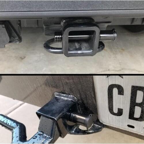 Trailer Hitch Receiver Pin Lock with Rubber Cover Vehicle Traction Tools Single/Dual Hole Dumbbell Lock