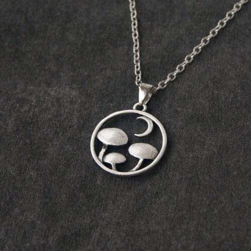 Nature Mushroom Pendant Necklace Gifts For Her