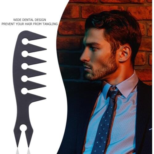 Pro Men Hair Comb Plastic Wide Tooth Plastic Hair Styling Combs Brush Large Teeth Hairdressing Hair Styling Tool
