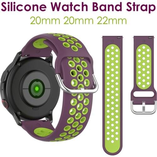 Vivoactive 4 4s watch strap 22mm 18mm Watch Bands for Garmin Vivoactive 3 music holes watch band 20mm with Stainless Buckle soft