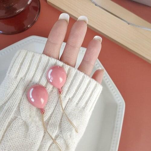 Funny Design Balloon Earrings Long Tassel Drop Earring Women Girl Hip Hop Party Jewelry Sweet Cute Earring Valentines Day Gifts