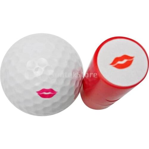 2pcs Colorfast Quick-dry Golf Ball Stamp Stamper Marker Impression Seal Lips