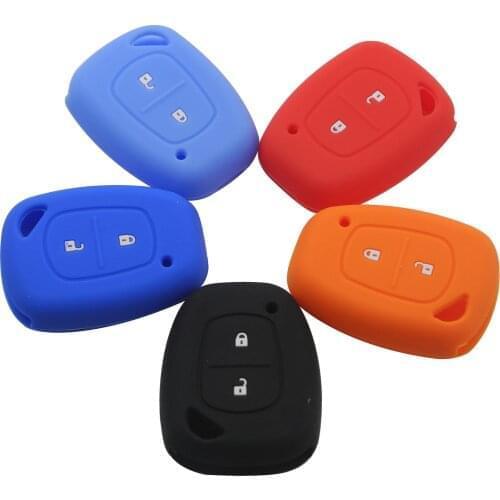 Kutery 2 Buttons Silicone Remote Car Key Fob Cover Case For Renault Kangoo Traffic Master