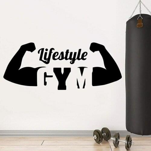 Fashion Gym Wall Sticker Fitness Lifestyle Decals Home Decor Bedroom Living Room Decoration Fitness Room Art Wallpaper Poster