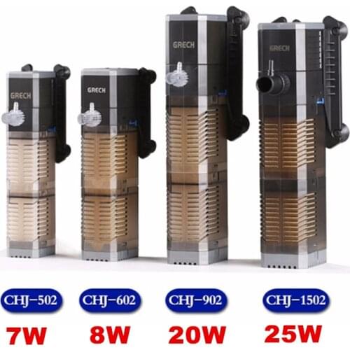 Super Aquarium Pump Filter Aquarium Aerator Submersible Pump Triple Multifunction Internal Aquarium Filter For Aquarium Fish