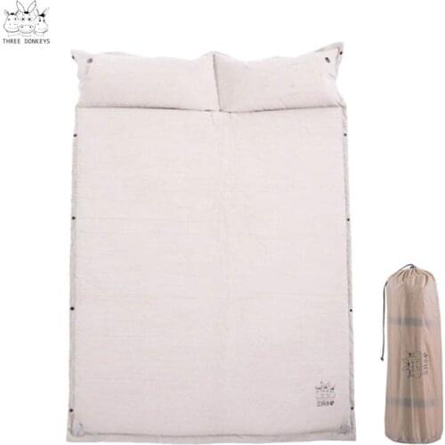 Outdoor Camping Self Inflatable Sleeping Mat portable Waterproof Sleeping Pad With Pillow Foldable Bed 8cm thick