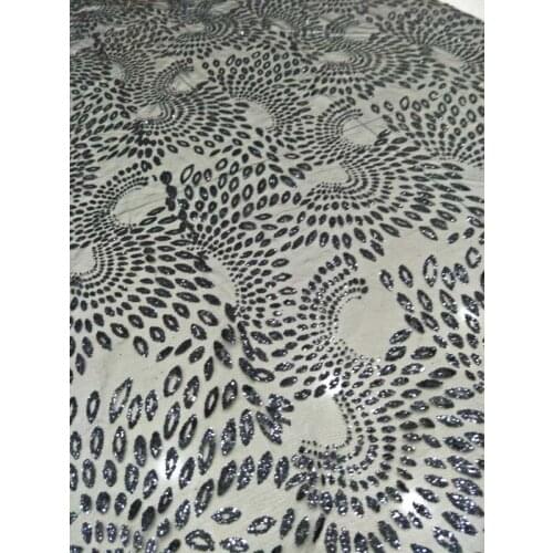 Stock 5yards HL027# black flash powder lace fabric for bridal wedding dress/sawing Free shipping