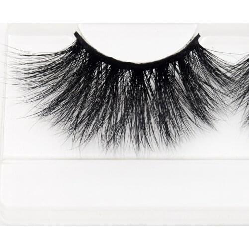 Visofree 25mm Eyelashes 100% Real Human Hair Lashes Hand Made Full Strip False Eyelashes Makeup Beauty 1 Pair Eyelashes E65