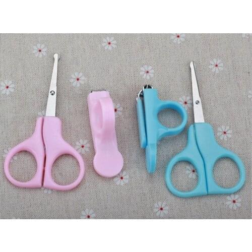 2pcs/set Stainless Steel Baby Manicure Set Kit Include Nail Scissors Care Clipper Trimmer Daily Kids Nail Shell Shear Scissor
