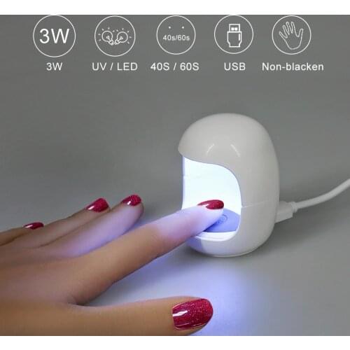 2020 Hot! Tiny 3W UV Led Lamp Nail Dryer Micro Nails Gels Manicure Machine with Timer Button Perfect Nail Drying Nail Tools