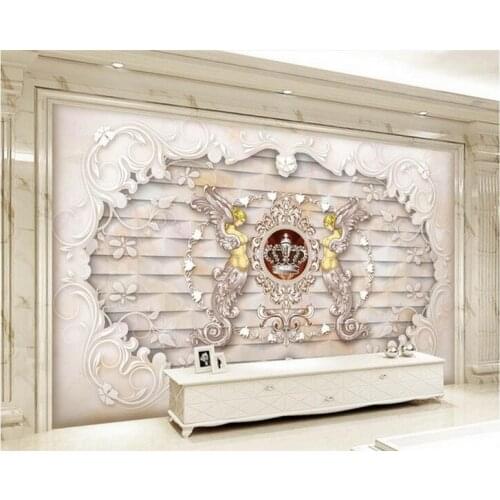 Custom 3d wallpaper Angel goddess marble background wall custom 3d wallpaper classic wallpaper for walls