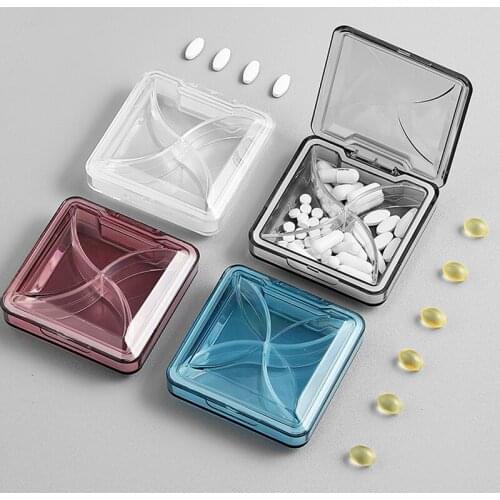 4 Grid Waterproof Travel Pill Case Vitamins Container Box Capsules Organizer Pill Box New