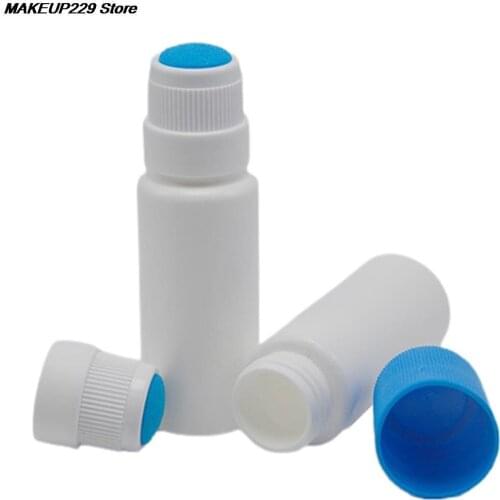 Soreness Liquid Bottle With Sponge Applicator, 30ML White Medicine Liquid Bottle With Blue Sponge Head 1pc