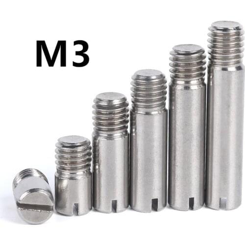 10pcs/lot M3x5/6/8/10/12/14/20mm stainless steel GB878 male threaded cylindrical pin slotted cylindrical pin hardware fasteners
