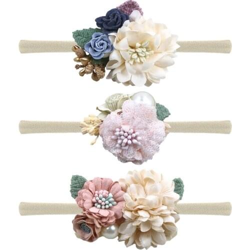 Children Flower Elastic Headband Girl Beach Theme Dance Party Headdress Photography Hair Decoration Childrens Hair Accessories