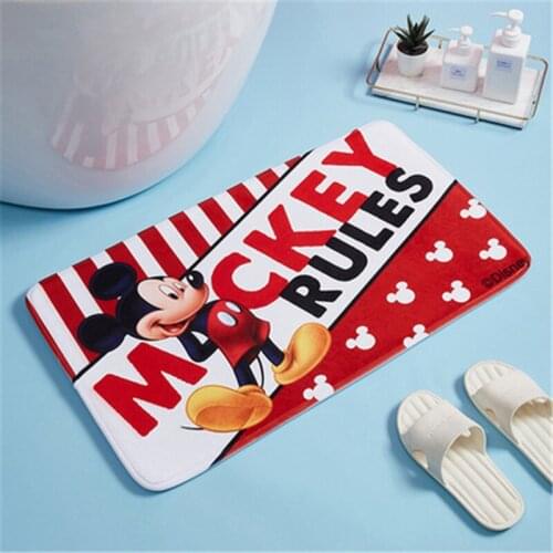 Disney Mickey Door Mat Baby Playmat Cushion 45x75cm Bathroom Mat Kitchen Doorway Children Room Balcony Mat Bedroom Carpet