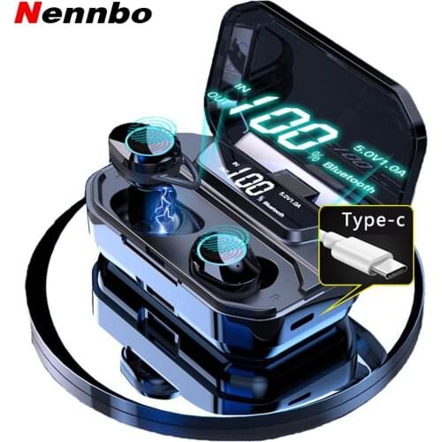 G02 V5.0 Bluetooth Stereo Earphone Wireless IPX7 Waterproof Touch Earbuds Headset 3300mAh Battery LED Display Type-c Charge Case