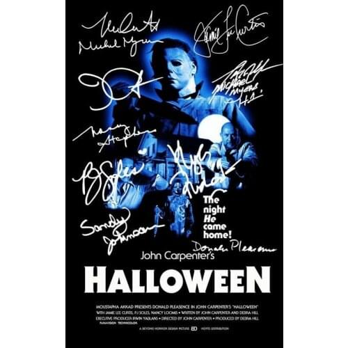 HALLOWEEN Cast MULTI SIGNED PHOTO Art Film Print Silk Poster Home Wall Decor 24x36inch
