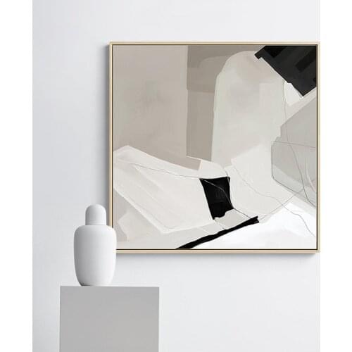 White Abstract Canvas Painting Bedroom Decor Marble Black Grey Art Posters And Prints Wall Pictures Modern Home Room Decoration