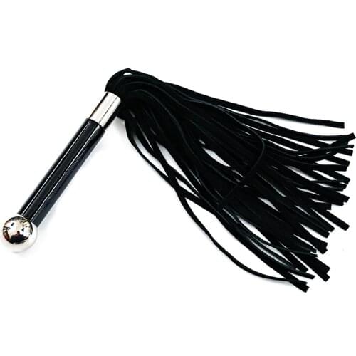 15 Inch Length Genuine Leather Tassel Short Horse Riding Whip for Horse Riding