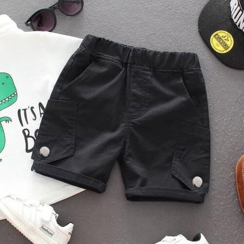 Summer Childrens Five-point Pants Boys And Girls Pure Cotton Cartoon Toddler Childrens Clothing Beach Five-point Sports Pants