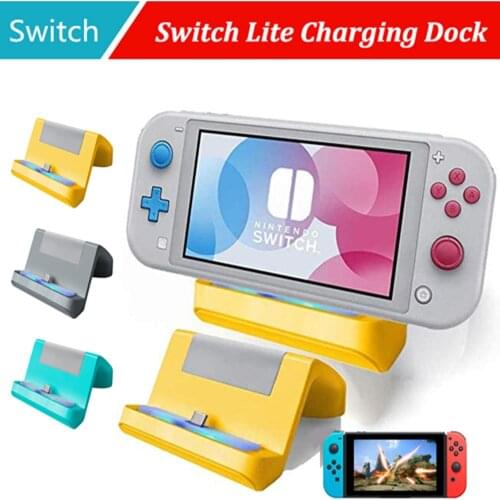 Mini Portable Charging Dock Stand with USB Type C Port, Replacement Charging Dock Station for Nintendo Switch / Switch Lite