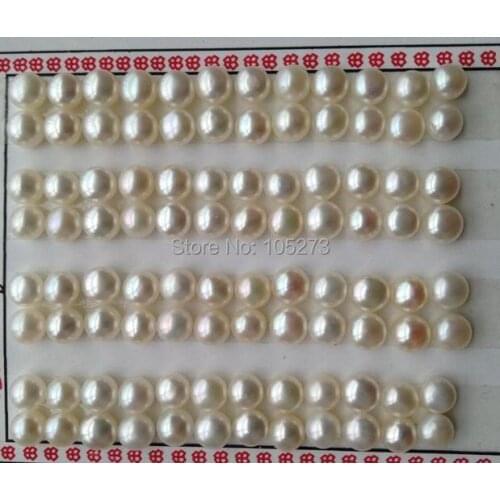 Top Fashion 100% natural freshwater pearls, a half Hole pearls, extremely strong light 4.5-5mm Flat Pearl,Can do earrings ring