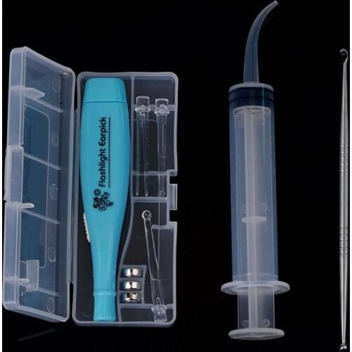 LED Earwax Removal Tool Kit Stainless Steel Earpick Tonsil Stone Extractor can CSV