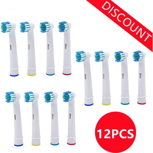 12×Replacement Brush Heads For Oral-B Electric Toothbrush Fit Advance Power/Pro Health/Triumph/3D Excel/Vitality Precision Clean