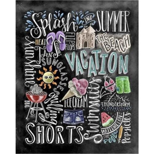 New Full Square / Round Drill 5D DIY Diamond Painting "blackboard" 3D Embroidery Rhinestone Cross Stitch Mosaic Home Decor