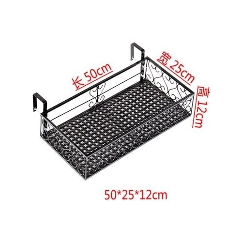 Durable iron frame display special shoe rack railing Korean Green pineapple potted flower basket balcony flower rack outside the