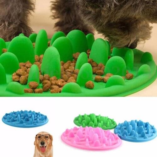Silicone Pet Bowl Dog Cat Slow Eating Feeding Food Bowls Portable Puppy Feeder Puzzle Bowls Dishes Anti Choke Food Container