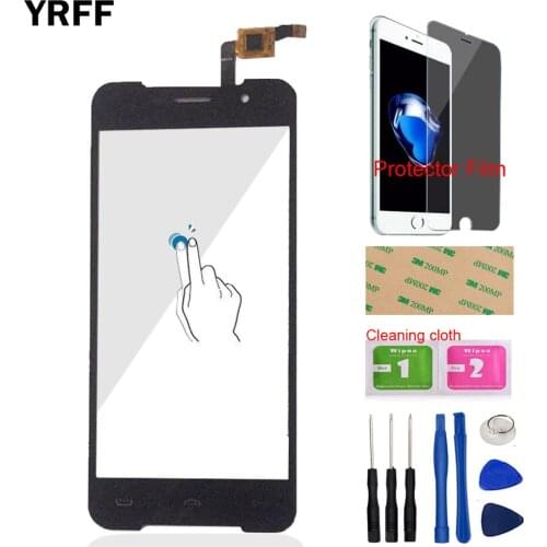 Mobile Touch Screen Glass Front For Homtom HT37 Touch Screen Len Sensor Digitizer Panel Glass Tools Protecotr Film + Adhesive