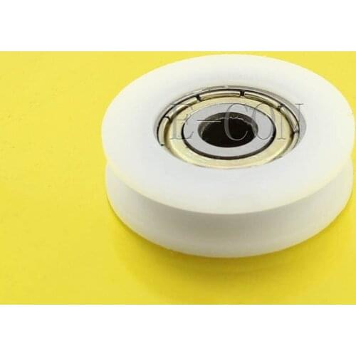 1/2/5/10PCS U Nylon plastic Embedded 696 Groove Ball Bearings 6*22*7mm Guide Pulley