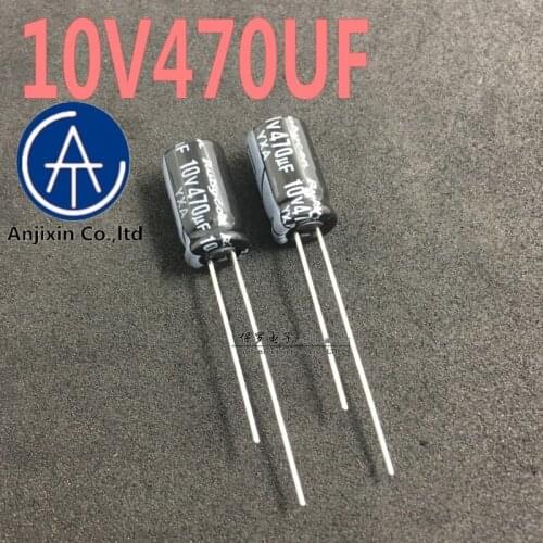 10pcs 100% orginal new Rubycon imported electrolytic capacitor 10V470UF 6.3*11 Ruby YXA series 470UF/10V real stock